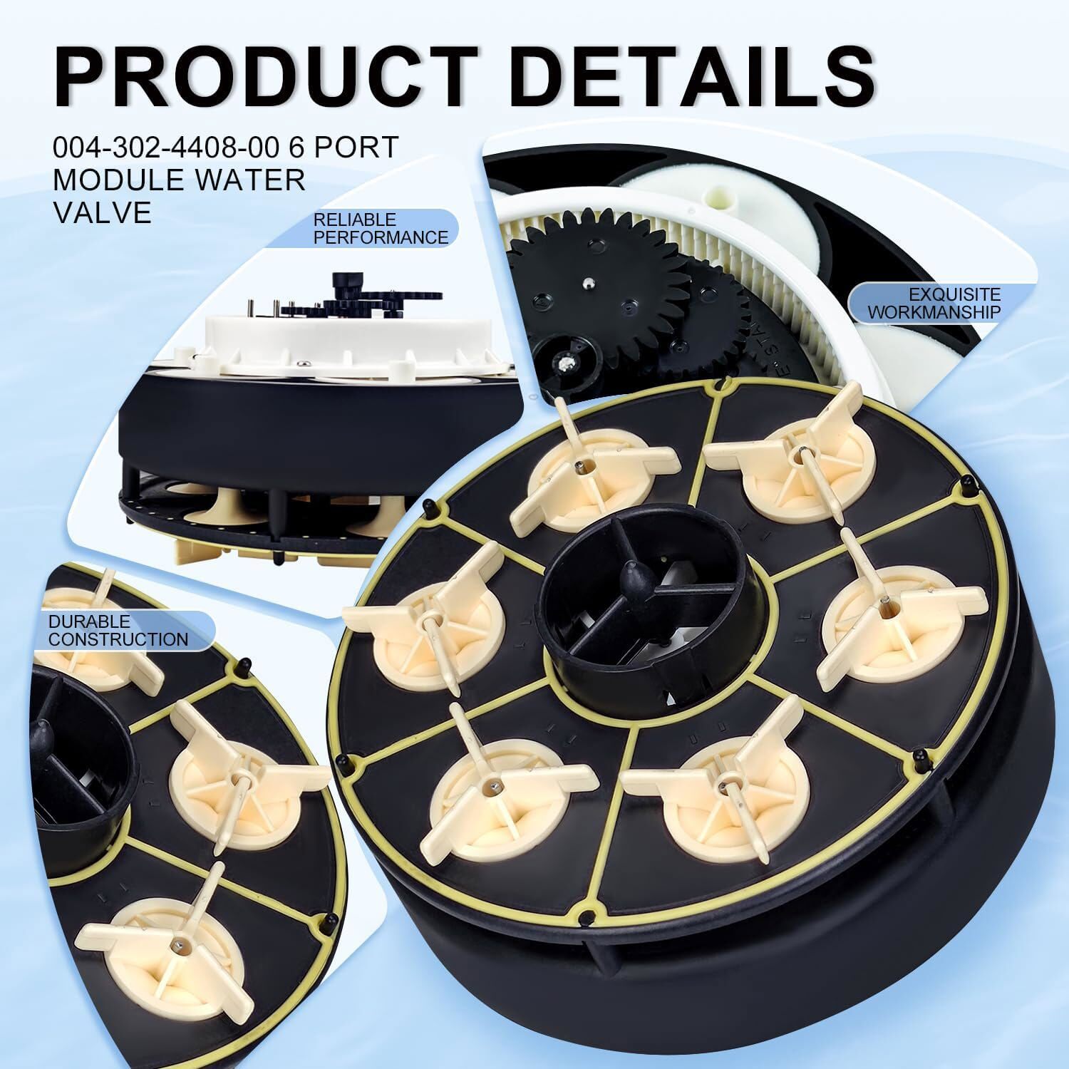 For Paramount Module Water Valve 6-Port Water Valve Module Kit 004-302-4408-00