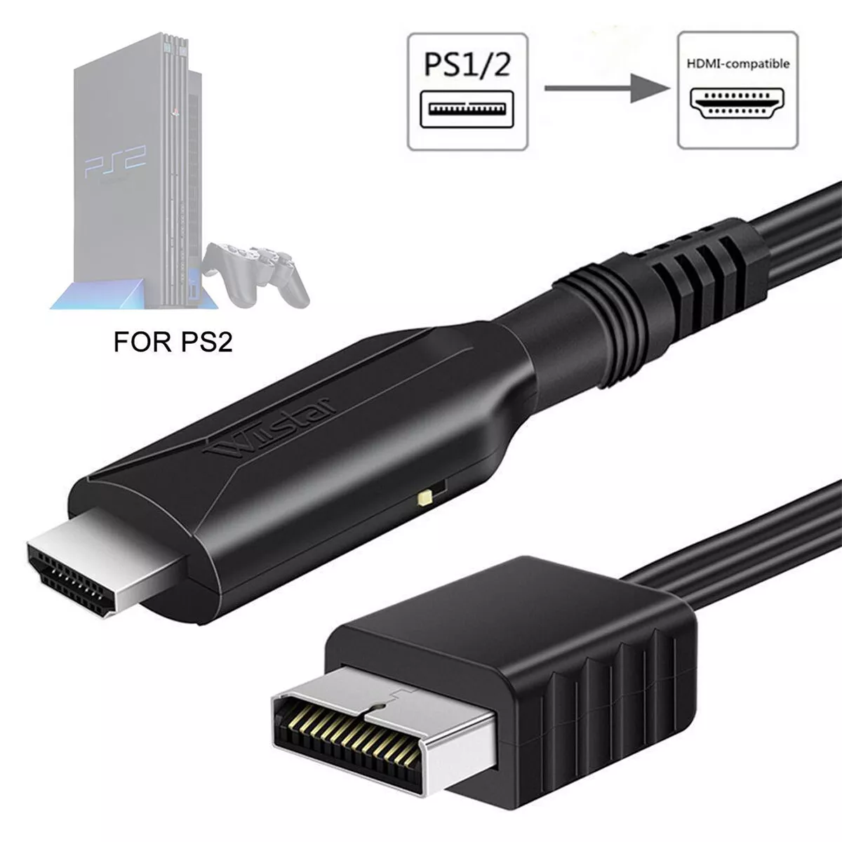 For PlayStation 1/2/3 1080P HDTV Monitor PS2 to HDMI Converter