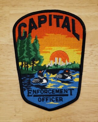 Capital Enforcement Officer Embroidered Patch Ducks Lake Sunset Skyline 0172