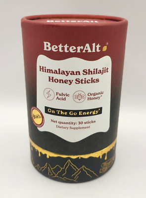 Better Alt Pure Himalayan Shilajit CINNAMON Honey STICKS - 30 Sticks BetterAlt