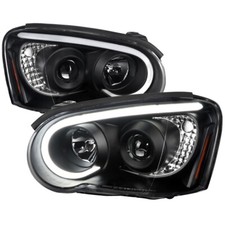 Fits 04-05 Subaru Impreza Wrx Sti Outback Projector Headlights Wled Bar Black