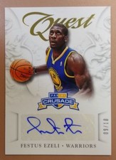 2012-13 PANINI CRUSADE FESTUS EZELI ROOKIE QUEST AUTO GOLD /10 RC SSP MT BLAZERS