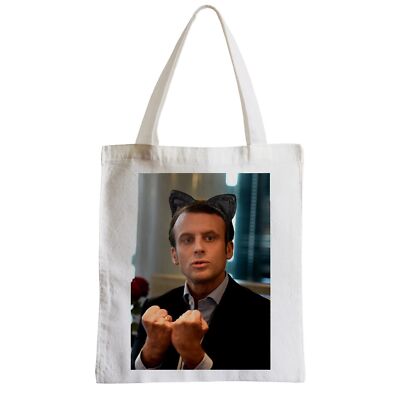 Stofftasche Emmanuel Macron Kawaii Star Promi Parodie Mann Politik