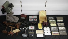 Early 20th Century Stereopticon 14pc Lot Stereo-Tach Stereoscope Keystone Viewer