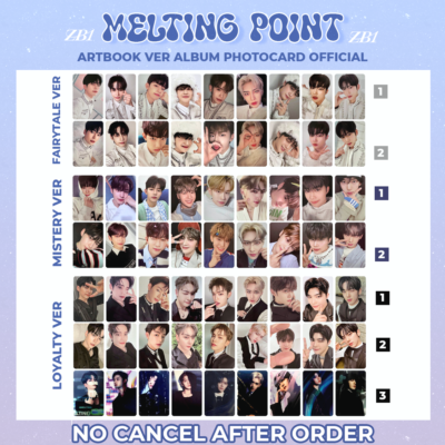 ZB1 ZEROBASEONE x Melting Point ALBUM ARTBOOK PHOTOCARD OFFICIAL