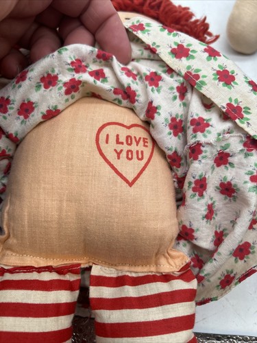 VTG ANNABELLE Raggedy Ann & Andy Dolls Red Yarn Hair Knickerbocker 15" Plush - Picture 16 of 19