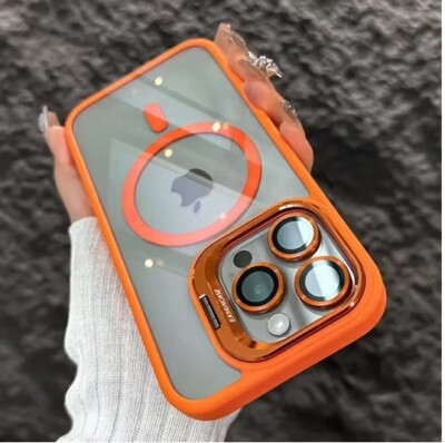 Luxury case with magnetic and lens saver for all iPhone Model 16,15,14,13,12,11