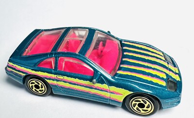 Matchbox 1993 Super Fast NISSAN 300-ZX #61 Aqua w Pink Interior