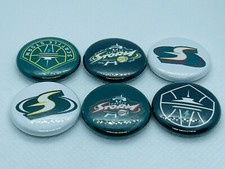 SEATTLE STORM WNBA BASKETBALL BIRD  - 6PC 1" INCH PIN PINBACK BUTTON [BM125]