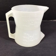 Vintage Westland Plastics Wet Dry Measuring Cup Double Sided White 1 Cup