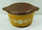 Vintage Pyrex Butterfly Gold Cinderella Casserole Dish 473 w/ 20-C 5 Lid 1 Qt