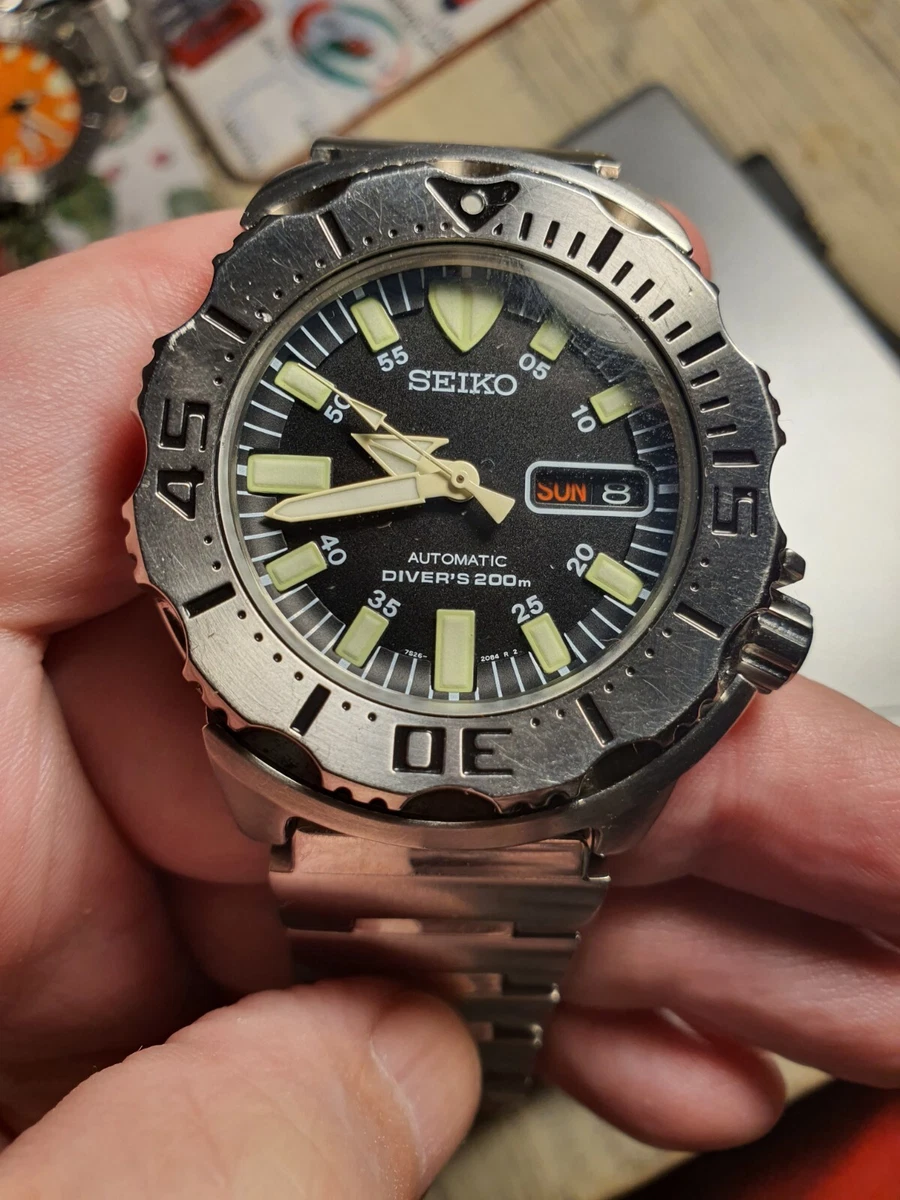 Seiko Black Monster Gen 1 great original condition. eBay