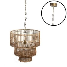 PTMD Hängeleuchte Linth Schilf 50 cm  Deckenleuchte Hängelampe Schilfrohr Rattan