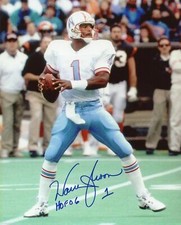 Warren Moon Autographed Signed 11x14 Photo ( HOF Oilers ) REPRINT