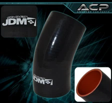 2.25" 45 Degree Bend Black Silicone Hose Reducer Coupler Pipe High Temp Quality