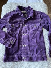 Peek Dungarees Girls Sz. XL Purple Corduroy Jean Jacket. Runs SMALL
