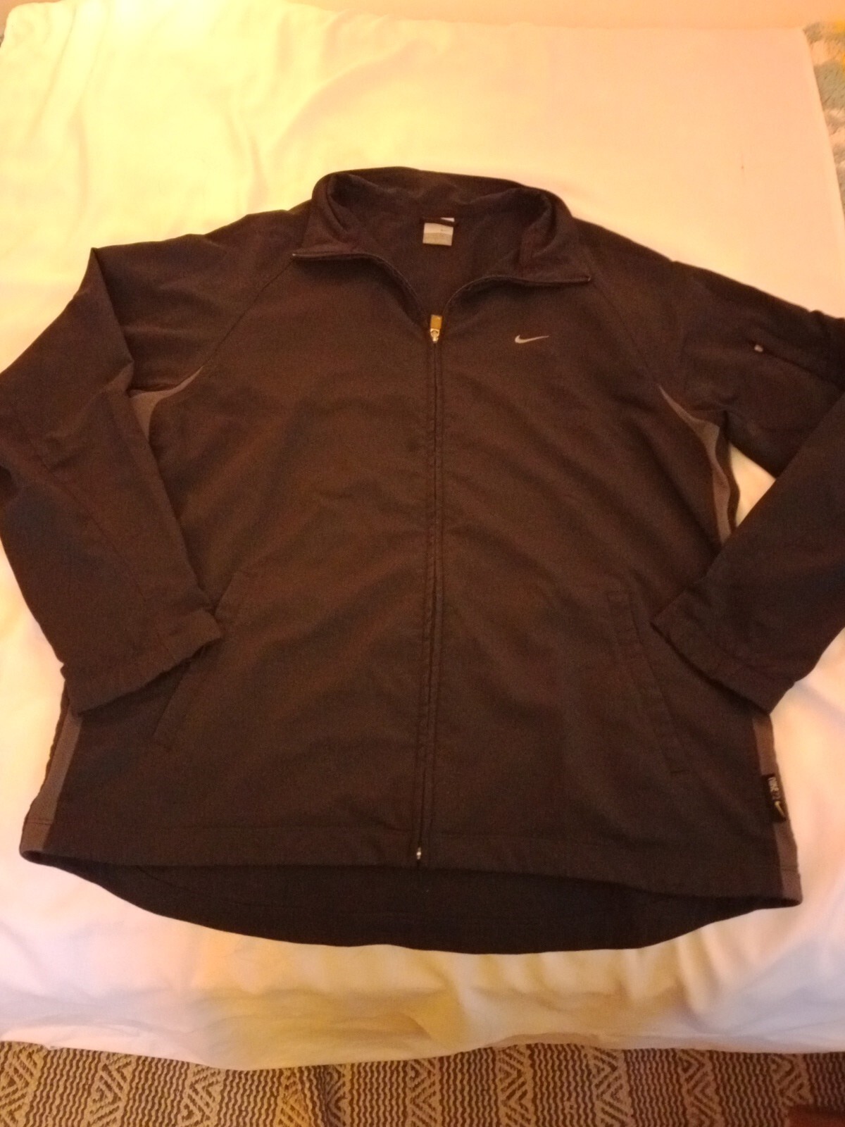 SACAI X NIKE Giacca Nike 72 vintage grigia etichetta full zip XL nero