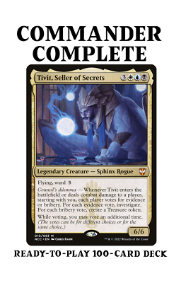 Tivit, Seller of Secrets RIGGED VOTING TOKENS Magic MTG Custom Commander  Deck