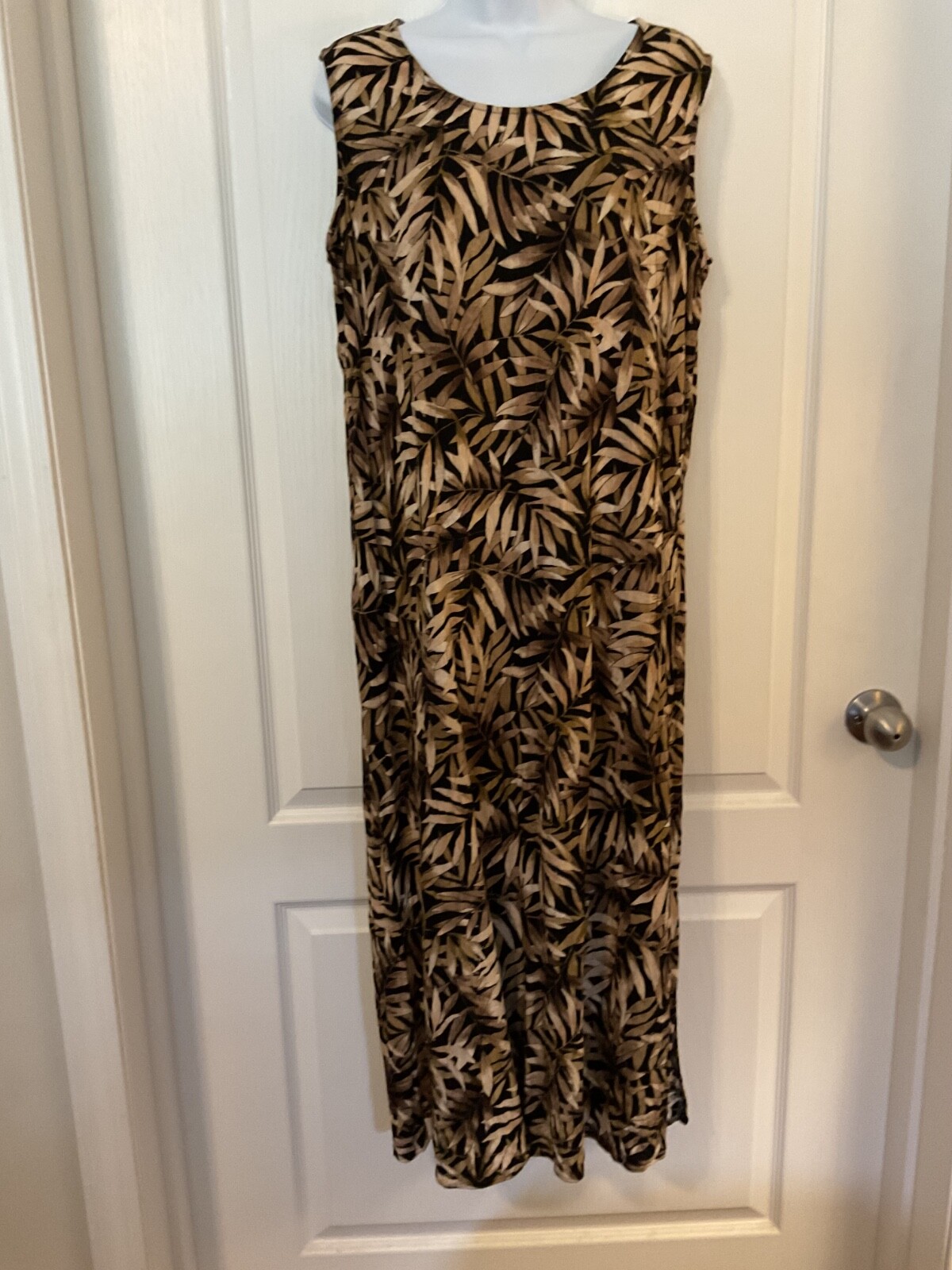 Studio 1940 Brown Leaf Patterned Short Sleeve Jac… - image 6