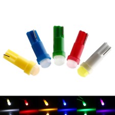 100Pcs 12V T5 1W F10 COB 1W Led Dashboard Light Car Gauge Side Wedge Light Bulbs
