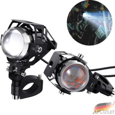 2PCS Motorrad U5 LED Scheinwerfer 12/24V IP65 Zusatzscheinwerfer Fernlicht Lampe