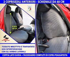 Coprisedili Alfa 147 fodere copri sedili universali imbottite schienali Set 2 
