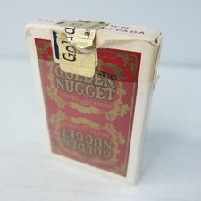 Vintage Golden Nugget Casino Playing Cards Deck Red And Gold Rare