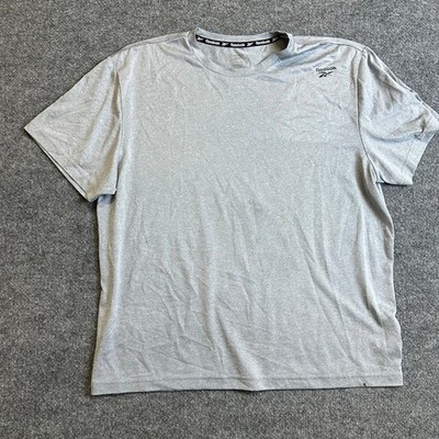 Reebok T-Shirt Mens Size Large Gray Short Sleeve Athletic Crew Neck Performance