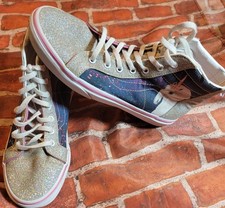 Vans Kids Sk8-Hi Zip Glitter Unicorn Shoes - Girl's Size 6 guc normal wear