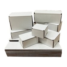 25 4x4x3 White Corrugated Cardboard Boxes Packing Shipping Mailing Box