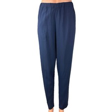 Aritzia Babaton Navy Blue High Waisted Crop Pull On Tapered Dress Pants Size S