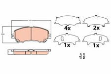 Bremsbelagsatz Vorne für Nissan Qashqai II J11 ab 13->