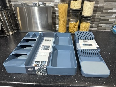 Joseph Joseph Neu Himmelblau Besteck & Gadget Tablett & Messer Organizer Set UVP £50