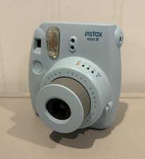 Cámara fotográfica instantánea Fujifilm Instax Mini 8 azul Polaroid probada y funcionando