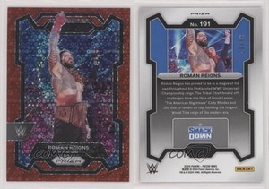 2024 Panini Prizm WWE Red Under Card Prizm /99 Roman Reigns #191