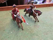 BRITAINS METAL  RUSSIAN CAVALRY  COSSACKS X 2  1/32 VGC UK