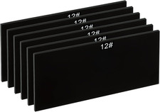 Welding Len Shade 12 Glass 4-1/4"X 2", 6 Pack Hardened Glass Black Darkening Fil