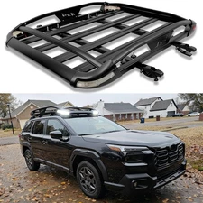 For Subaru Outback 50" Roof Rack Cargo Basket Carrier Cross Bars w/ LED Lights