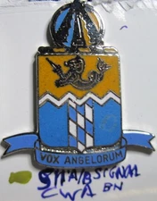 Army crest DUI DI  CB clutchback 511th AIRBORNE SIGNAL COMPANY co Aresta CWA