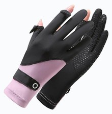 CXQRR Ice Silk Driving Gloves Women UV Protection Summer Gloves Non-Slip Full Fi