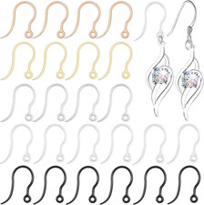 Non-Allergenic Plastic Earring Hooks, Ear Wire anti Allergy Hooks, DIY Jewelry