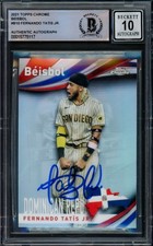 Fernando Tatis Jr. Signed 2021 Topps Chrome Beisbol Card B-10 Sig 10 Beckett