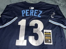 Salvador Perez Signed Kansas City Royals Jersey Superstar Slugger JSA Auth #2