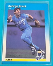 1987 Fleer #366 George Brett Kansas City Royals BASEBALL Card P6