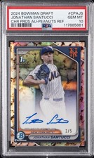 2024 BOWMAN DRAFT CHROME PROSPECT AUTOS #CPAJS JONATHAN SANTUCCI 2/5 PSA 10