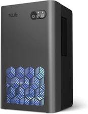 ToLife Dehumidifiers for Home 95 OZ Water Tank, 1000 sq.ft Dehumidifier Grey 