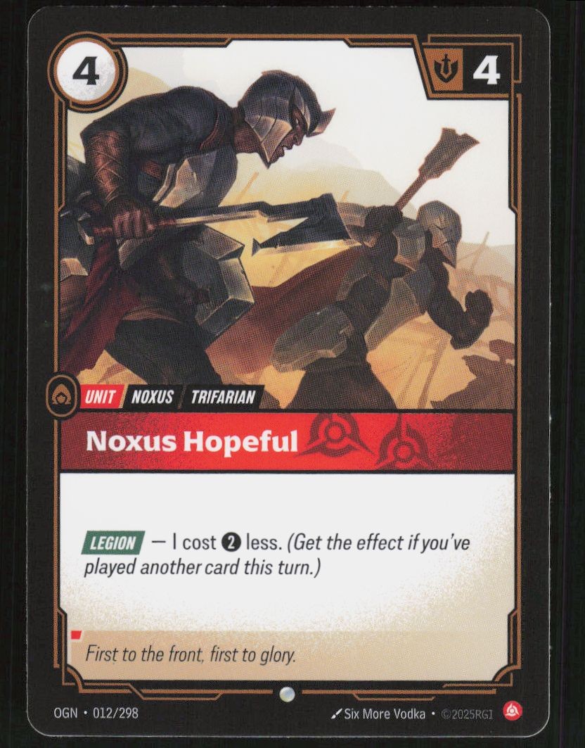 Noxus Hopeful OGN-012 Common Origin Riftbound NM-LP