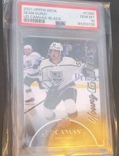 Graded PSA 10 2021-22 Upper Deck Young Guns Sean Durzi #C380 Black Kings