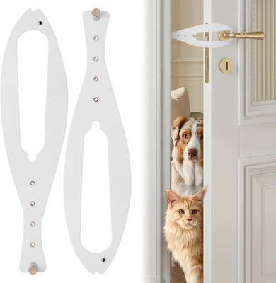 Cat Door Latch Stopper Pet Door Latch 5 Adjustable Size Strap 2.5-6'' Wide 2 Pcs