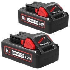 2-Pack 4.0Ah 18V Lithium Battery Replacement for Milwaukee M18 Battery 48-11-...